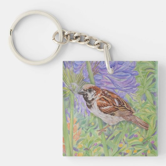 Porte-clés Moineau domestique (Devant)