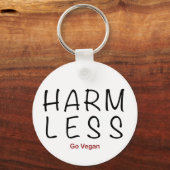 Porte-clés Moins de dommages - Go Vegan (Recto)