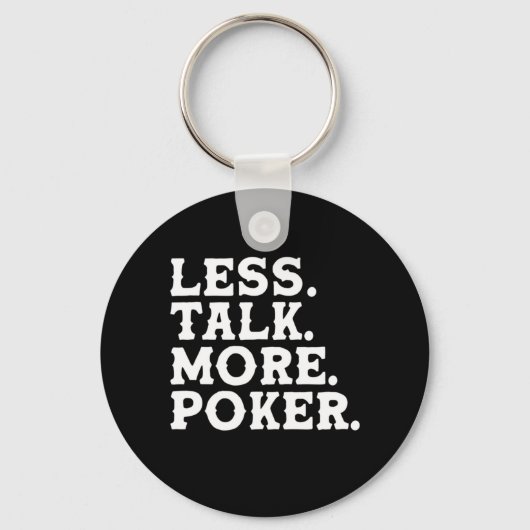 Porte-clés Moins de parler plus Poker (Recto)