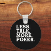 Porte-clés Moins de parler plus Poker (Recto)