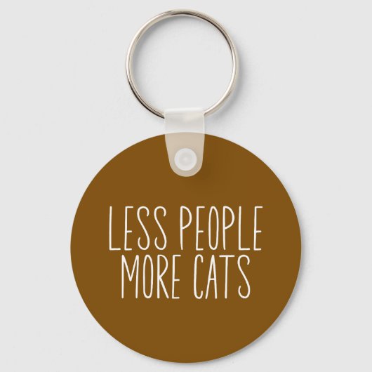 Porte-clés Moins de Personnes Plus de Chats (Recto)