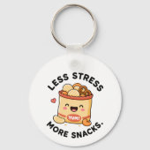 Porte-clés Moins de Stress Plus de Collations Design de Pun N (Verso)