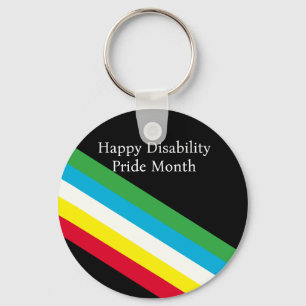 Porte-clés Mois de la fierté du handicap heureux