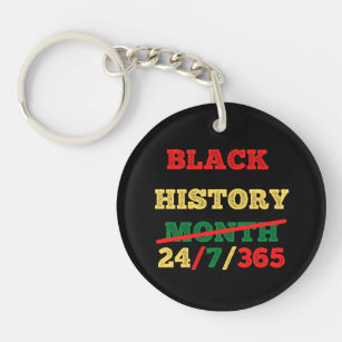Porte-clés Mois de l'histoire des noirs 24/7/365 - Histoire d