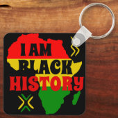 Porte-clés Mois de l'histoire des Noirs, Afro-Américains (Verso)