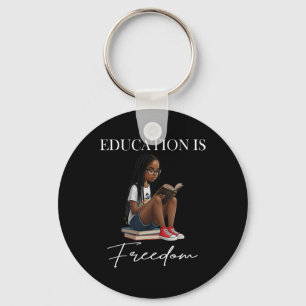 Porte-clés Mois de l'histoire des Noirs Éducation Est Liberté