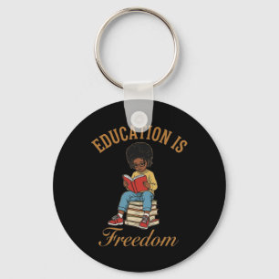 Porte-clés Mois de l'histoire des Noirs Éducation Liberté Liv