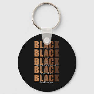 Porte-clés Mois de l'histoire des Noirs Femmes Black Love Mel