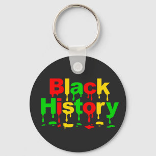 Porte-clés Mois de l'histoire des Noirs Hommes Africains-Amér