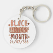 Porte-clés Mois de l'histoire noire Afro Melanin Femmes noire (Dos)