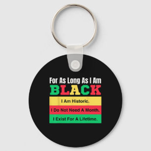 Porte-clés Mois De L'Histoire Noire Aussi Longtemps Que Je Su