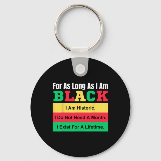 Porte-clés Mois De L'Histoire Noire Aussi Longtemps Que Je Su (Recto)