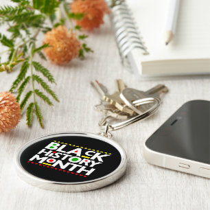 Porte-clés Mois de l'histoire noire Melanin Hommes Femmes Fil