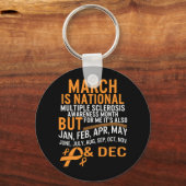 Porte-clés Mois de sensibilisation à la sclérose Ms Orange Ri (Recto)