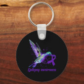 Porte-clés Mois de sensibilisation à l'épilepsie du ruban pou (Recto)