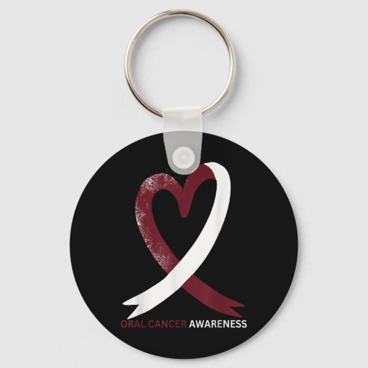 Porte-clés Mois de sensibilisation au cancer buccal 2024 Cou (Recto)