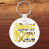 Porte-clés Mois de sensibilisation au cancer chez l'enfant Ru (Recto)