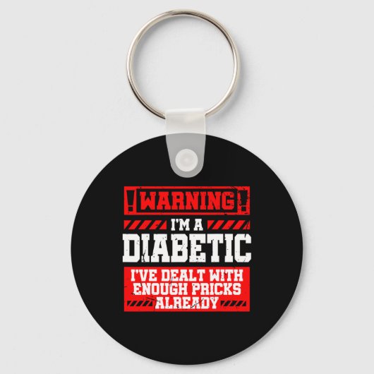 Porte-clés Mois de sensibilisation au diabète amusant Pricks  (Recto)