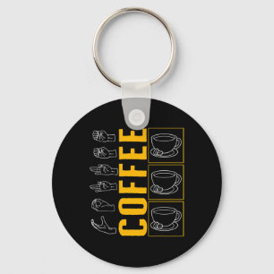 Porte-clés Mois de sensibilisation Café Asl Lover Amour tenda