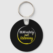 Porte-clés Mois De Sensibilisation Sans Écouter Asl Lang (Recto)