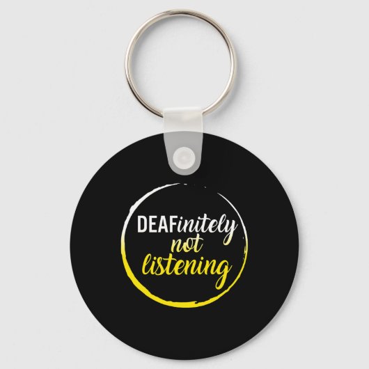 Porte-clés Mois De Sensibilisation Sans Écouter Asl Lang (Recto)