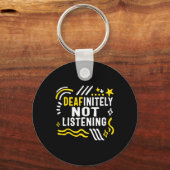 Porte-clés Mois De Sensibilisation Sans Écouter Asl Lang (Recto)