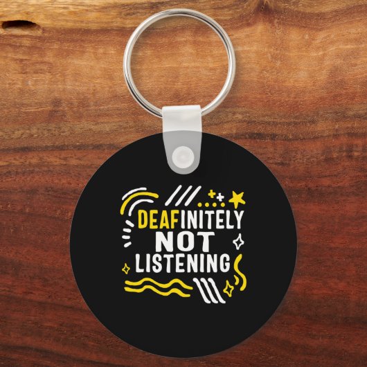 Porte-clés Mois De Sensibilisation Sans Écouter Asl Lang (Recto)