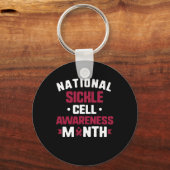Porte-clés Mois national de sensibilisation aux cellules de f (Recto)
