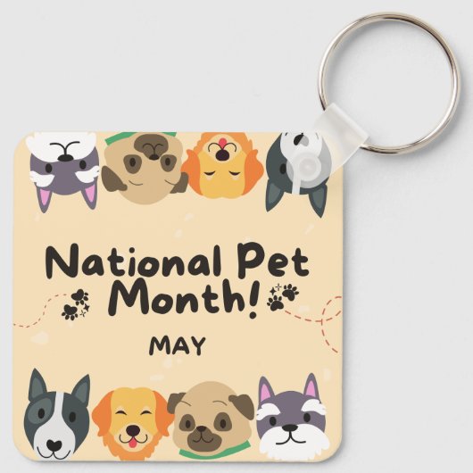 Porte-clés Mois national des animaux (Dos)