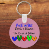 Porte-clés Mois national des travailleurs sociaux. (Recto)