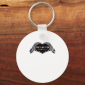 Porte-clés Mois Skeleton Heart Hands LGBTQIA (Recto)