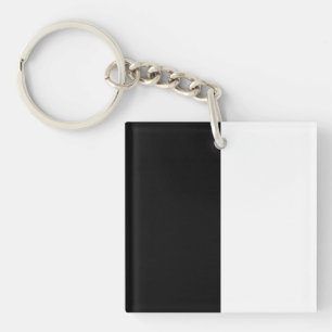 Porte-clés moitié blanc noir moitié noir moitié noir blanc