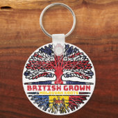 Porte-clés Moldavie Moldavie Royaume-Uni British Tree (Verso)