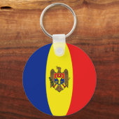 Porte-clés Moldavie Porte - clé du drapeau Fisheye (Recto)