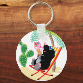 Porte-clés mole sur la plage (Recto)