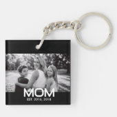 Porte-clés Mom Established Modern Bold Photo (Dos)