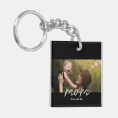 Porte-clés Mom Established Modern Script Photo (Devant gauche)