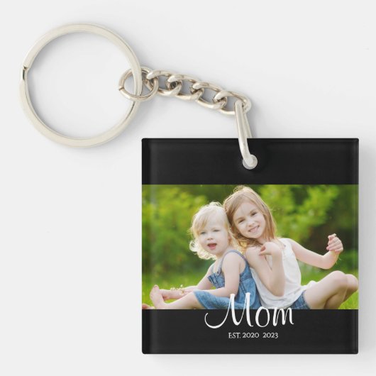 Porte-clés Mom Established Modern Script Photo (Devant)