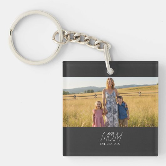 Porte-clés Mom Established Modern Script Photo (Devant)