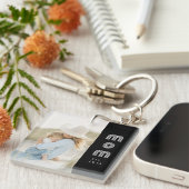 Porte-clés Mom Established Modern Script Photo (Devant Droit)