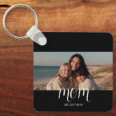 Porte-clés Mom Established Modern Script Photo  (Recto)
