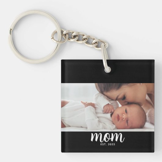 Porte-clés Mom Established Modern Script Photo (Devant)