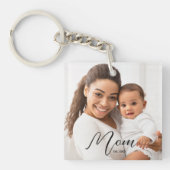 Porte-clés Mom Established Modern Script Photo Keychain (Devant)
