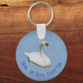 Porte-clés Mom My Hero I Love You Regal Swan  (Verso)