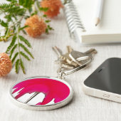 Porte-clés Moment capturé : Une Élégance Pétale Rose Rouge (Côté)