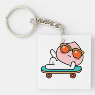 Porte-clés Moment cool de skateboard