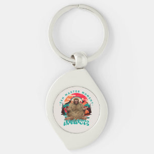 Porte-clés Moment de maître Zen Bigfoot Art Rétro de Méditati
