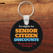 Porte-clés Moments d'escompte pour les seniors (Verso)