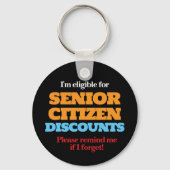 Porte-clés Moments d'escompte pour les seniors (Verso)