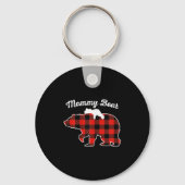 Porte-clés Mommy Bear Flannel Red Plaid Pajama Family Matchin (Recto)